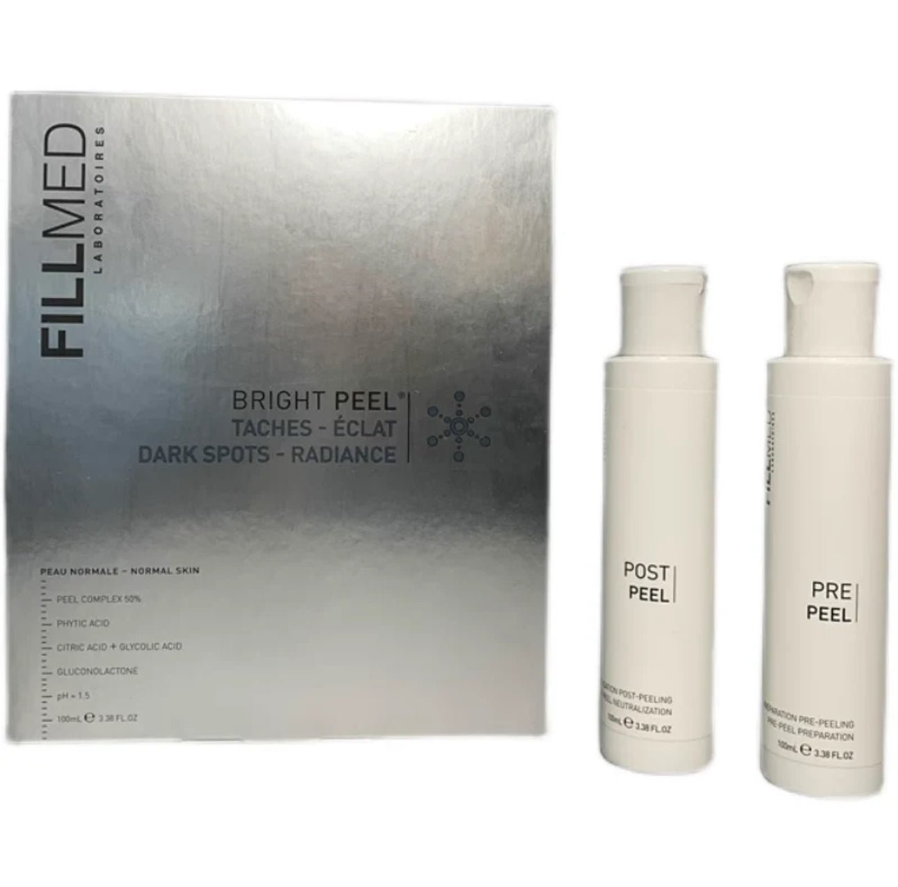 法國 FILLMED 院線灌注系列 BRIGHT PEEL淡斑刷酸三部曲100ml*3 - La Fée Beauty