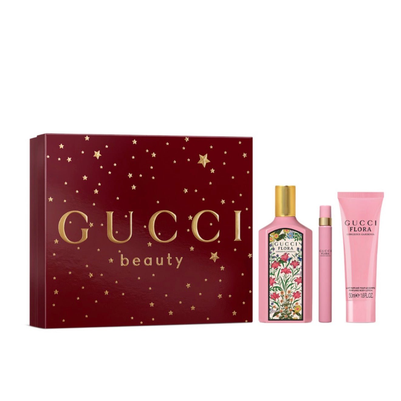 Gucci 古馳 聖誕禮盒 綺夢梔子花濃香水100ml + 隨行裝 10ml+身體乳 50ml - La Fée Beauty