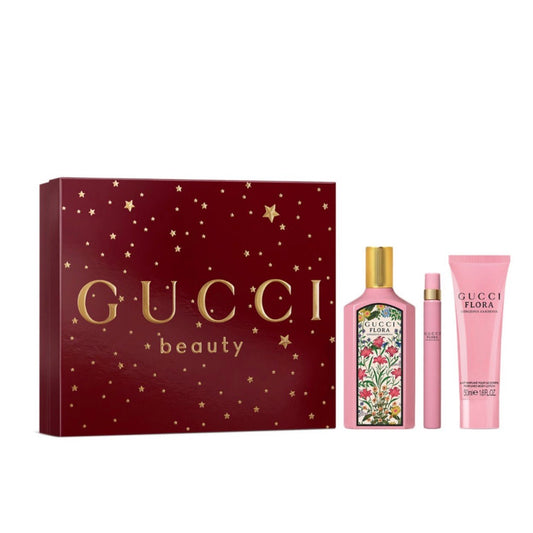 Gucci 古馳 聖誕禮盒 綺夢梔子花濃香水100ml + 隨行裝 10ml+身體乳 50ml - La Fée Beauty