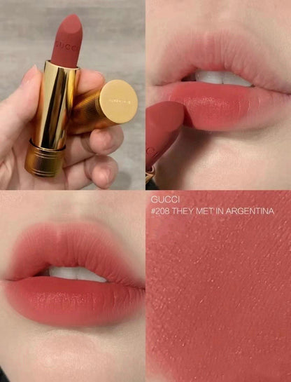 Gucci 古馳 金管啞光唇膏 208 THEY MET IN ARGENTINA - La Fée Beauty