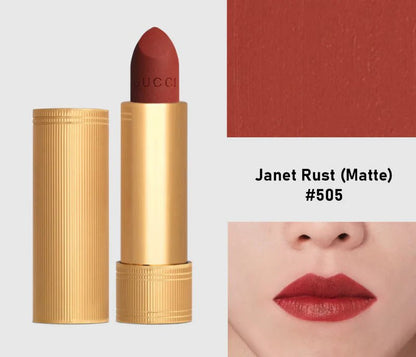 Gucci 古馳 金管啞光唇膏 505 JANET RUST - La Fée Beauty