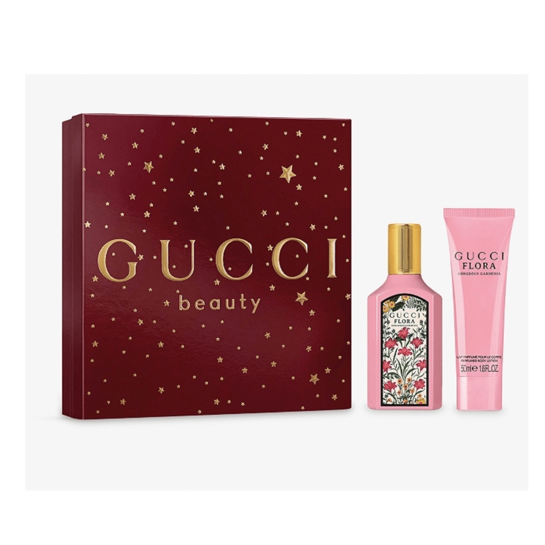 Gucci 古馳 聖誕禮盒 綺夢梔子花香水套盒（香水50ml+身體乳50ml） - La Fée Beauty