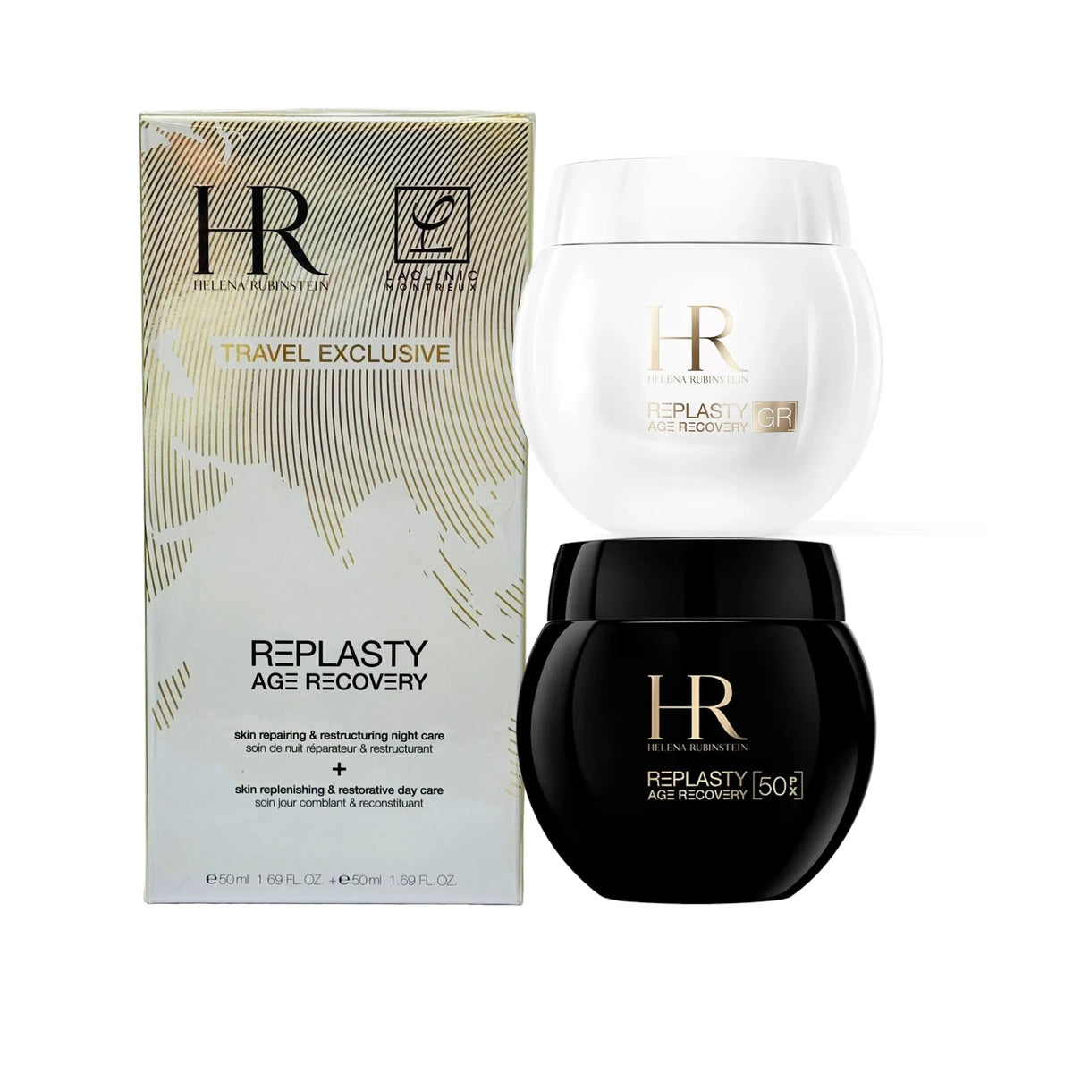 HELENA RUBINSTEIN 赫蓮娜 極緻活顏修復緊緻日晚霜套裝（新版黑白繃帶套裝） - La Fée Beauty