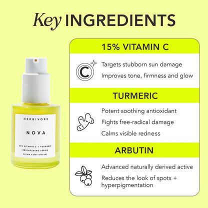 HERBIVORE 15% THD活性VCIP抗氧煥亮vc精華液30ml - La Fée Beauty