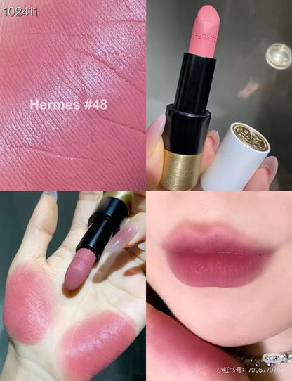 HERMES Matte lipstick 啞光唇膏系列 48 Rose Boisé 3.5g - La Fée Beauty