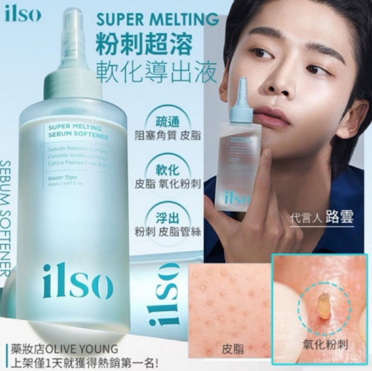 斷貨王 韓國ilso Super Melting Sebum Softener 黑頭粉刺導出液 + Deep Clean Master 黑頭鏟 - La Fée Beauty