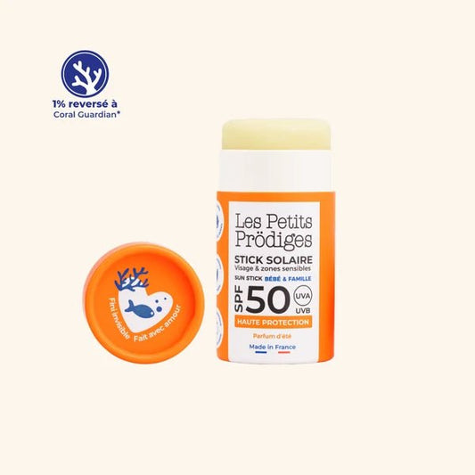法國 LES PETITS PRODIGES Sun Stick Face SPF50 輕羽高倍防曬棒SPF 50 15g - La Fée Beauty