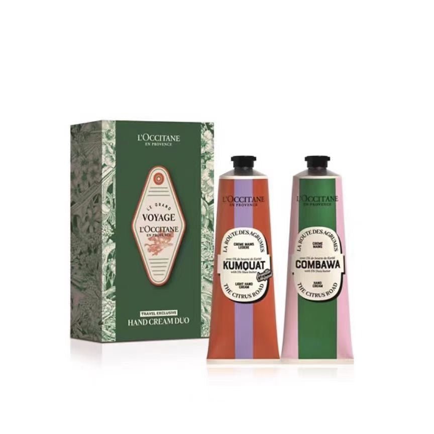 法國 L'OCCITANE 歐舒丹 2024聖誕限定 乳木果金橘雪松及綠葉青橙潤手霜兩支裝 - La Fée Beauty