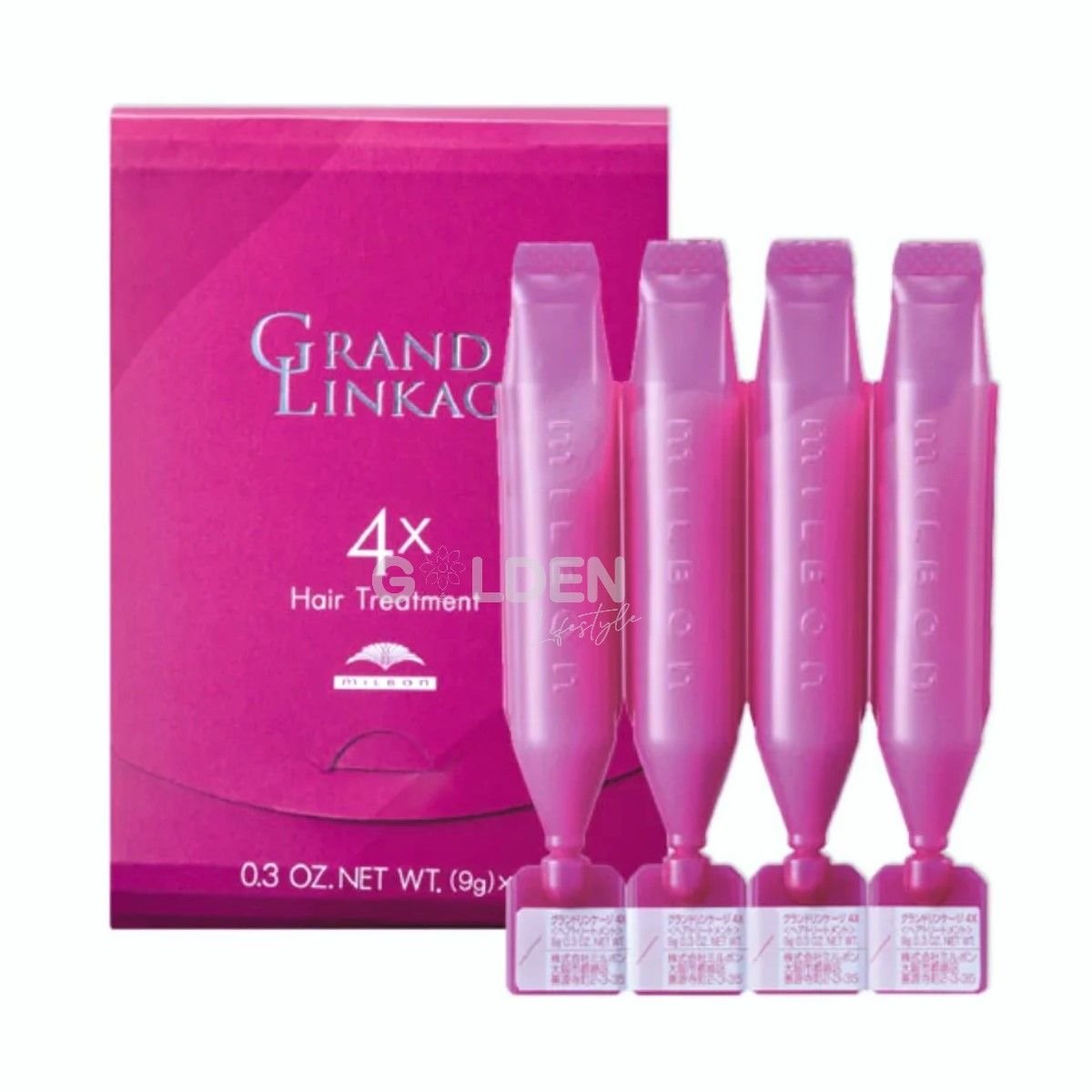 日本 Milbon Grand Linkage 4x 沙龍專業髮膜 (粗濃髮質) 9g x 4 - La Fée Beauty