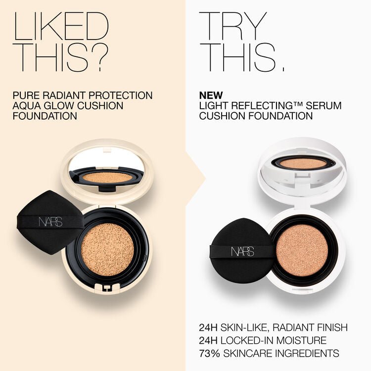NARS 全新 LIGHT REFLECTING™ 亮肌精華氣墊粉底 SPF 50+/PA++ - La Fée Beauty