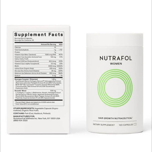 章小蕙推薦 Nutrafol 女性 生髮補充劑 讓頭髮更濃密強韌 120粒 - La Fée Beauty