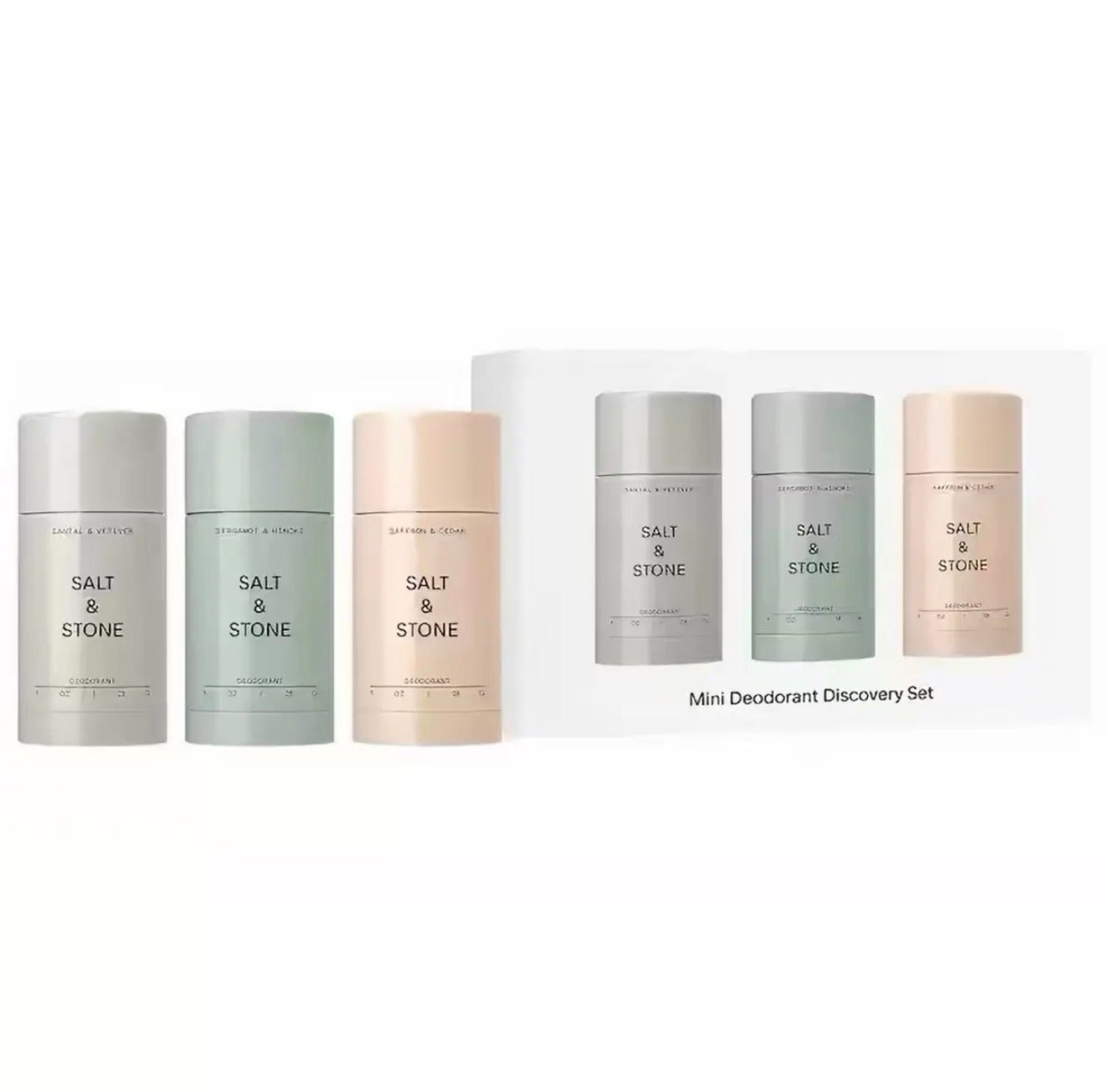 美國 SALT & STONE Mini Deodorant Discovery Set 天然香體止汗膏套裝 28g x 3 - La Fée Beauty