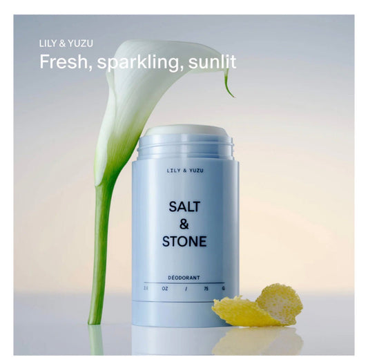 美國 SALT & STONE Natural Deodorant 天然香體止汗膏 Lily & Yuzu 75g （配方Nº1） - La Fée Beauty