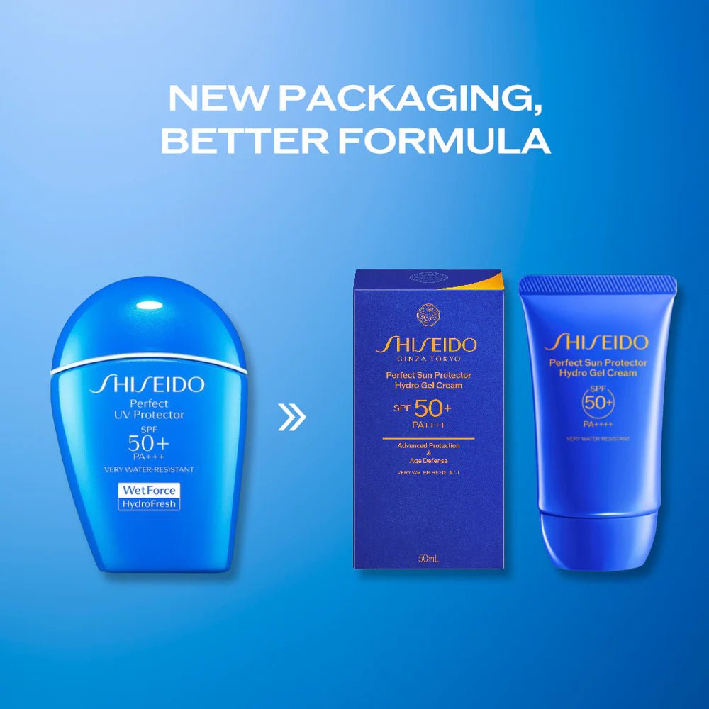 SHISEIDO 資生堂 Perfect Sun Protector Hydro Gel Cream SPF50+ PA++++ 藍胖子防曬啫喱 50ml - La Fée Beauty