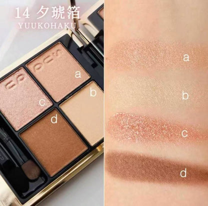 日本 本土版 SUQQU Signature Colour Eyes 四色眼影盤 14夕琥箔 - La Fée Beauty