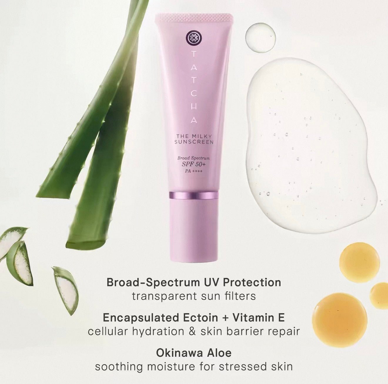 Tatcha The Milky Sunscreen Broad Spectrum SPF 50+ with Encapsulated Ectoin + Vitamin E 柔光奶感防曬乳SPF50+ - La Fée Beauty
