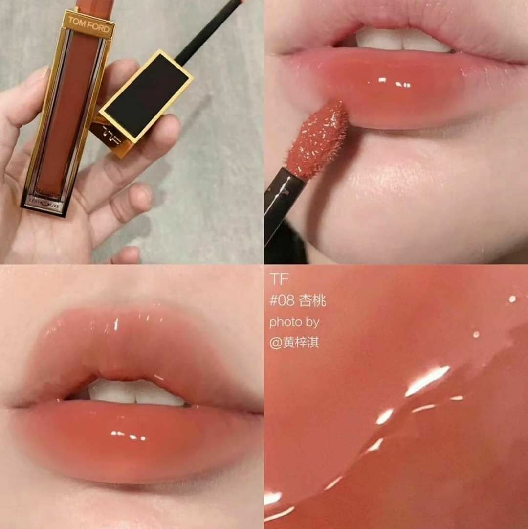 TOMFORD 黑金鏡面唇釉 08 杏桃 - La Fée Beauty