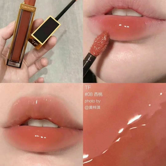 TOMFORD 黑金鏡面唇釉 08 杏桃 - La Fée Beauty
