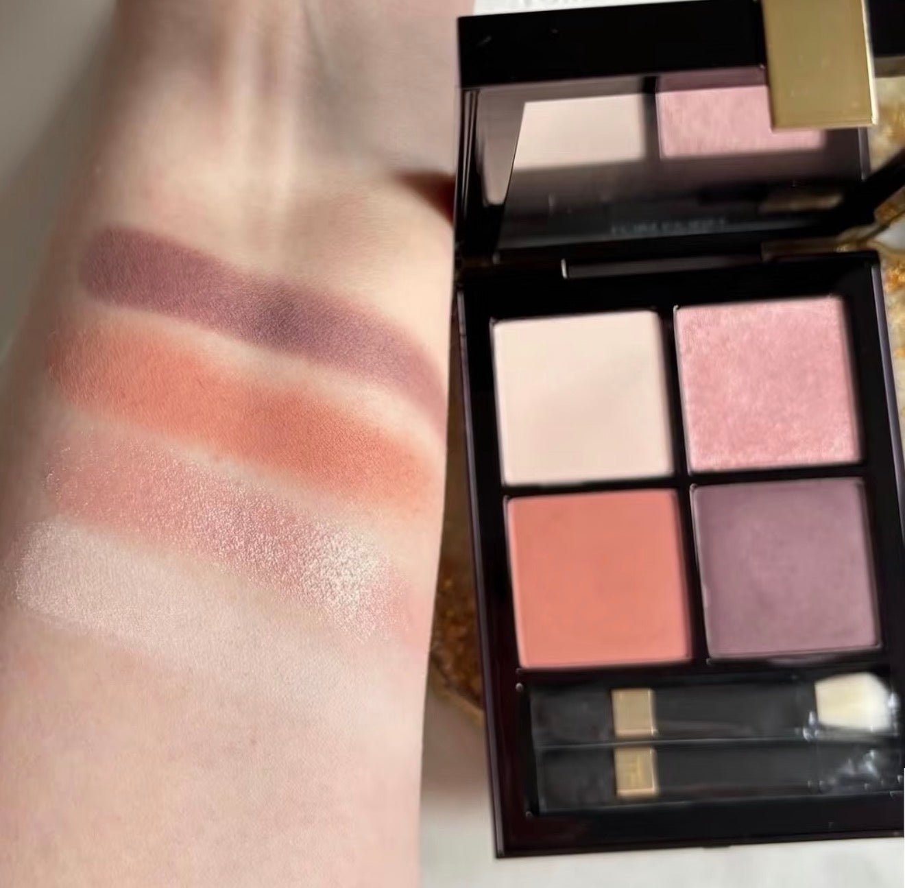 TOMFORD 2026年全新金色T盤 幻魅經典四色眼影盤 11g 30 INSOLENT ROSE - La Fée Beauty