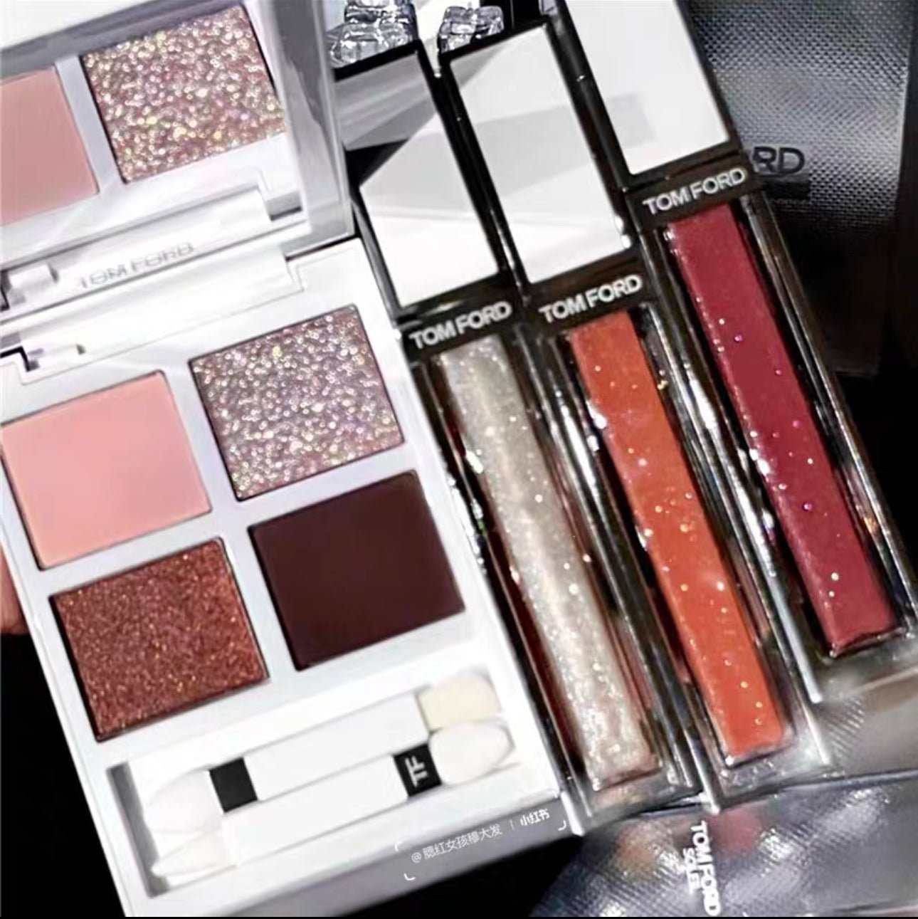 TOMFORD 白盤限定 24聖誕限量 雪映流光眼影盤 01-black diamond - La Fée Beauty