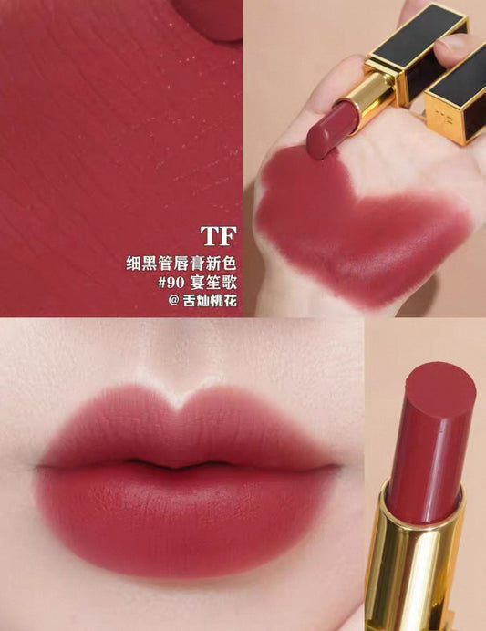 TOMFORD 柔霧緞采唇膏【細黑管】90 薔薇玫瑰 3.3g - La Fée Beauty