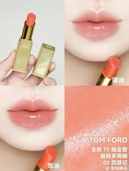 TOMFORD 湯姆福特 全新細金管 唇頰多用棒 Soleil Lip Balm 2.7g - La Fée Beauty