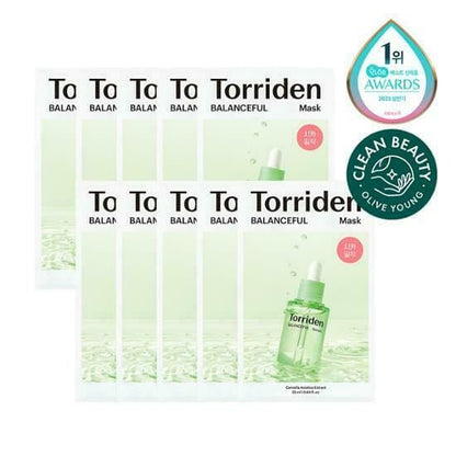 韓國 TORRIDEN 積雪草保濕鎮靜舒緩面膜 專為敏感肌膚設計 10片/盒 - La Fée Beauty