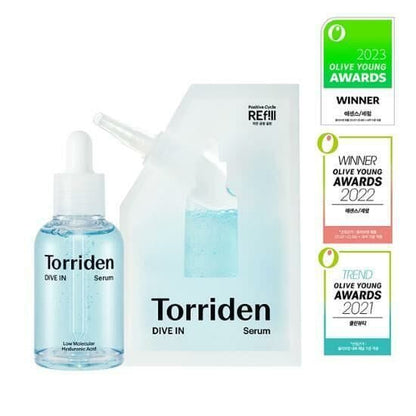 韓國 TORRIDEN 3秒精華 低分子透明質酸深層保濕精華 限定套裝 50ml + 50ml - La Fée Beauty