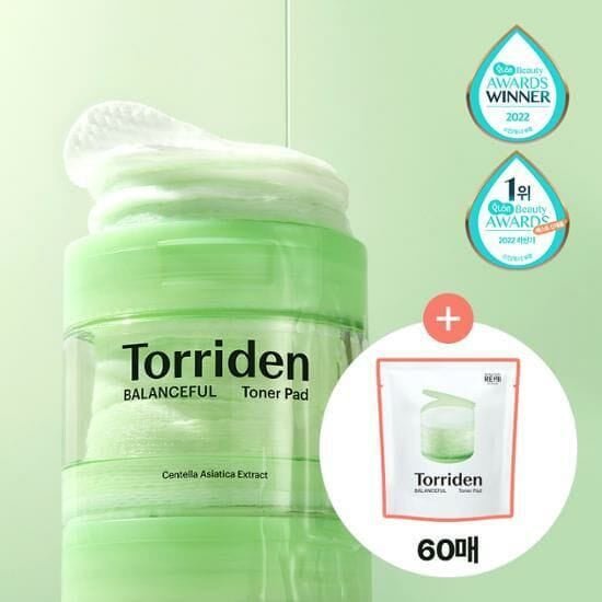 韓國 TORRIDEN Balanceful Cica Toner Pad 積雪草舒緩潔膚棉片 60片 - La Fée Beauty