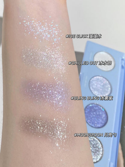 Urban Decay Moondust 四色眼影 冰藍鑽閃 冰閃盤 - La Fée Beauty