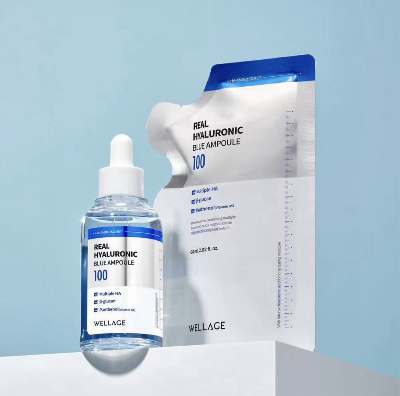 韓國 Wellage 玻尿酸安瓶精華60ml+60ml 補充裝 - La Fée Beauty