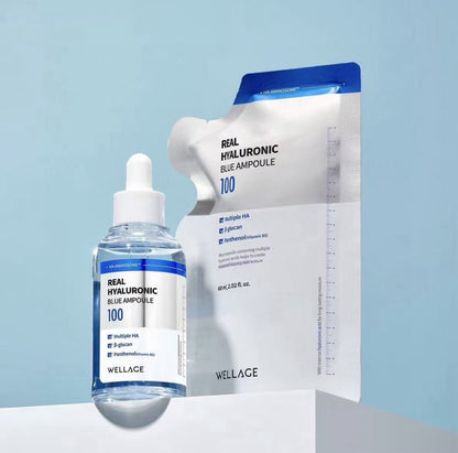 韓國 Wellage 玻尿酸安瓶精華60ml+60ml 補充裝 - La Fée Beauty