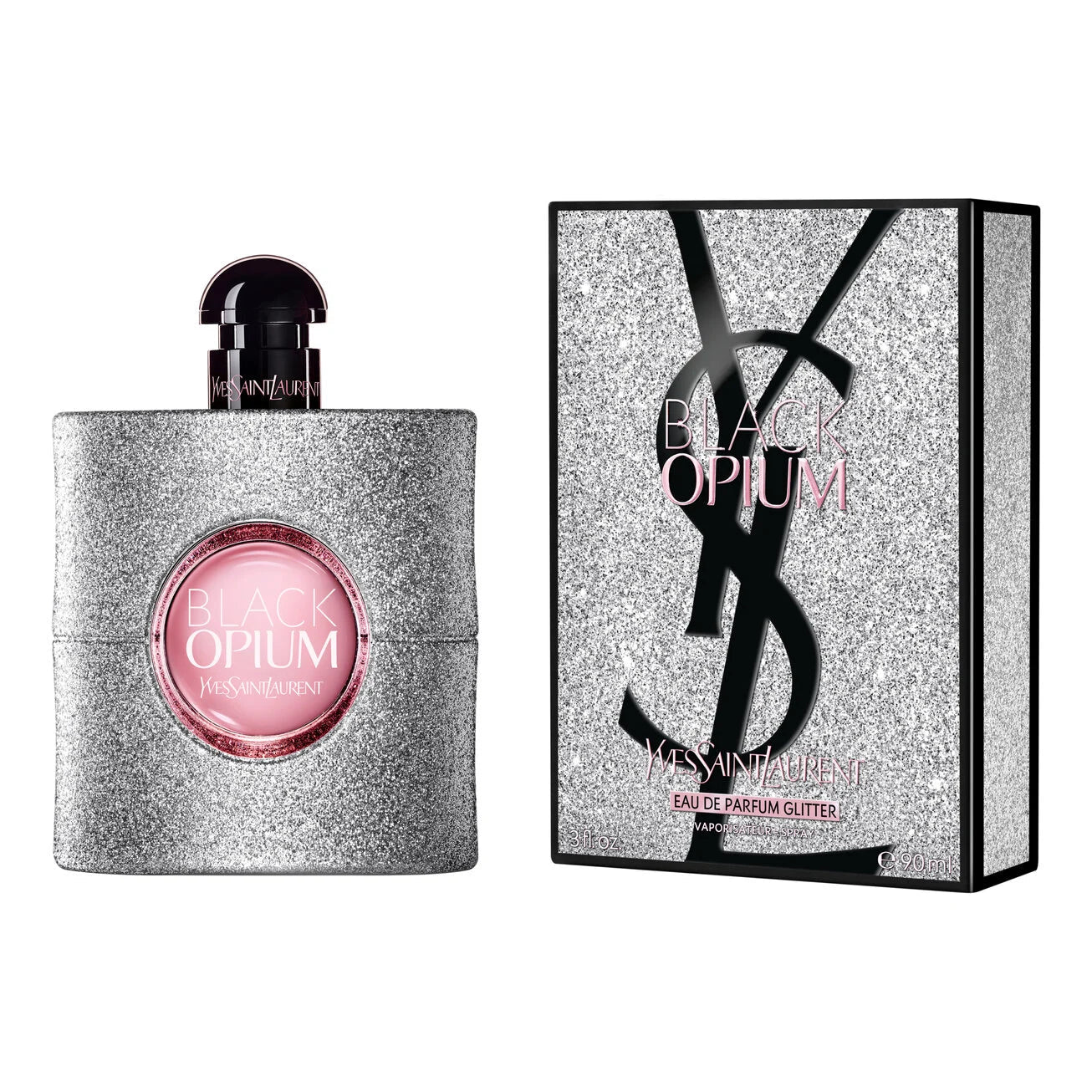 YSL 聖羅蘭 BLACK OPIUM EAU DE PARFUM GLITTER 黑鴉片耀銀版 - La Fée Beauty