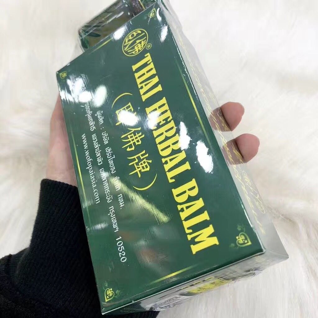 泰國 卧佛牌青草藥膏 50G (一盒3瓶+送1瓶15G) 泰國原裝進口樹標本土版 - La Fée Beauty