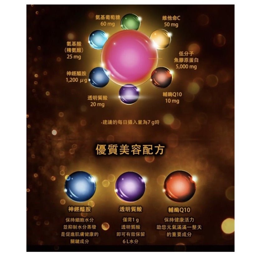 日本 明治 金裝 氨基膠原蛋白粉 98克 ( 約14天份量 ) - La Fée Beauty