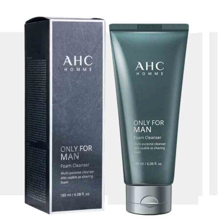 韓國AHC 男士洗面奶控油祛痘去黑頭 美白專用 潔面乳 180ml - La Fée Beauty