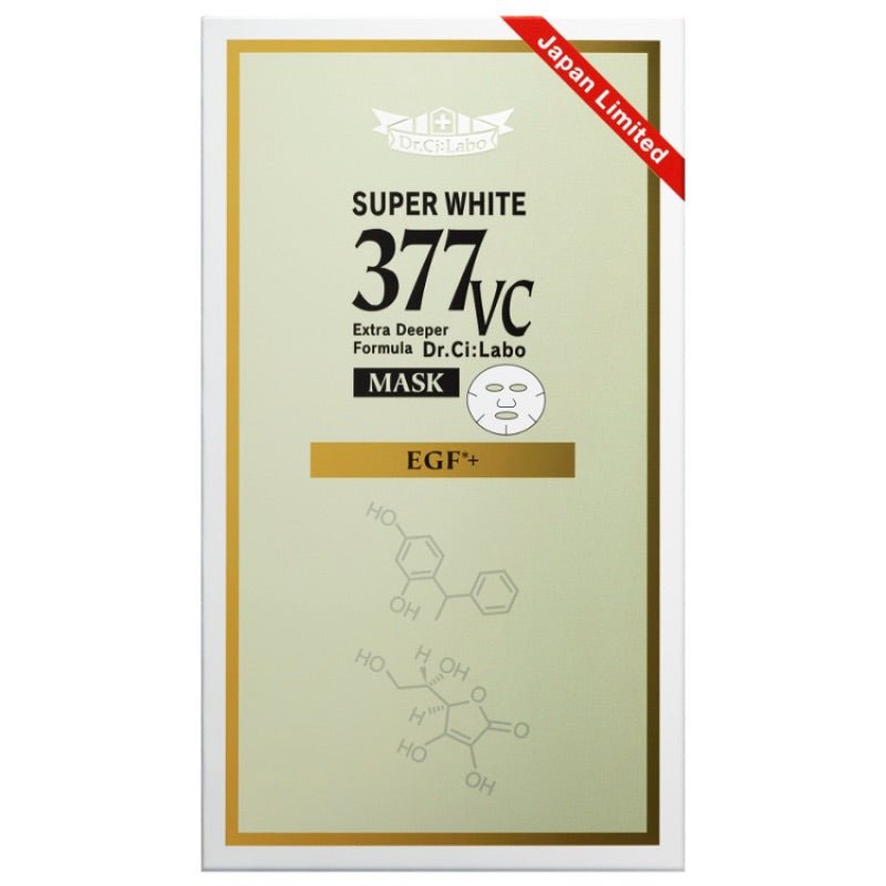 Dr.ci.labo 城野醫生 日本限定發售! Super White 377vc+EGF 美白修復面膜 5片 - La Fée Beauty