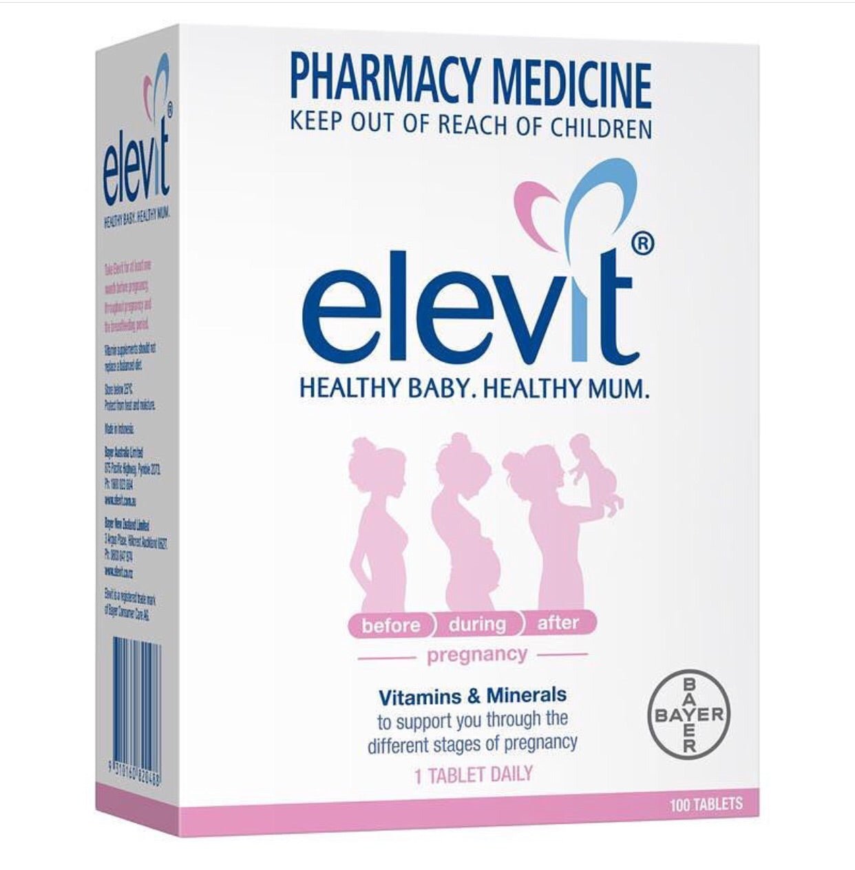 Elevit 愛維樂 備孕婦哺乳期含葉酸碘複合維生素 100粒 - La Fée Beauty