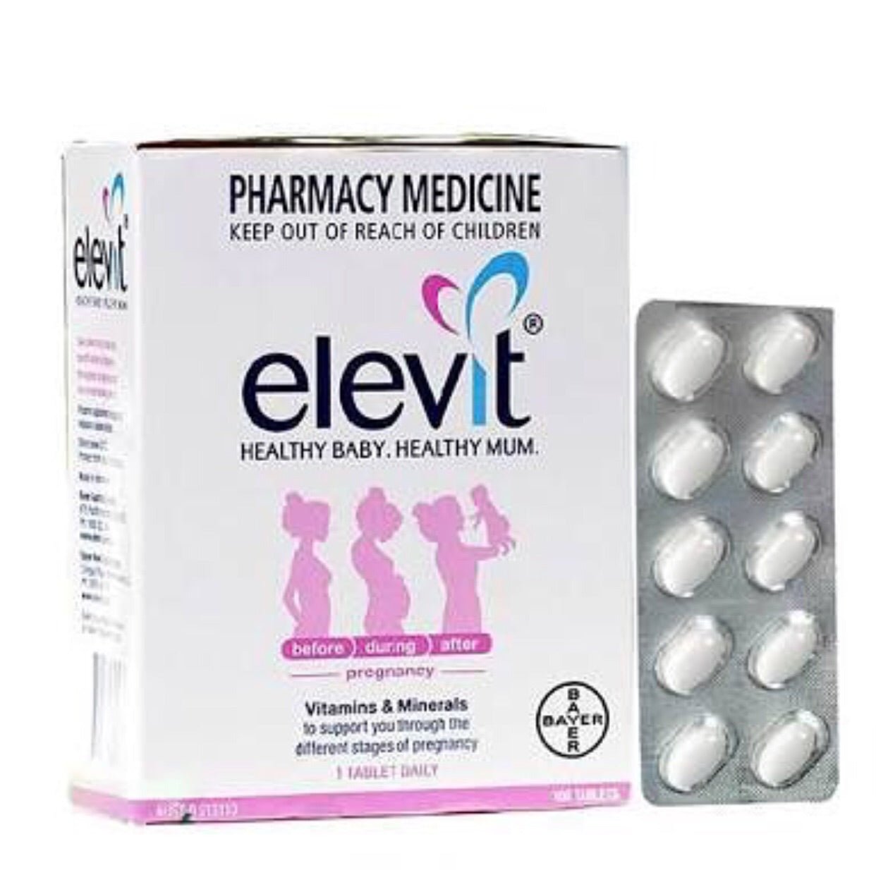 Elevit 愛維樂 備孕婦哺乳期含葉酸碘複合維生素 100粒 - La Fée Beauty