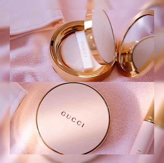 GUCCI 古馳 透亮柔滑蜜粉餅 定妝控油 帶粉撲絲絨袋 10g - La Fée Beauty
