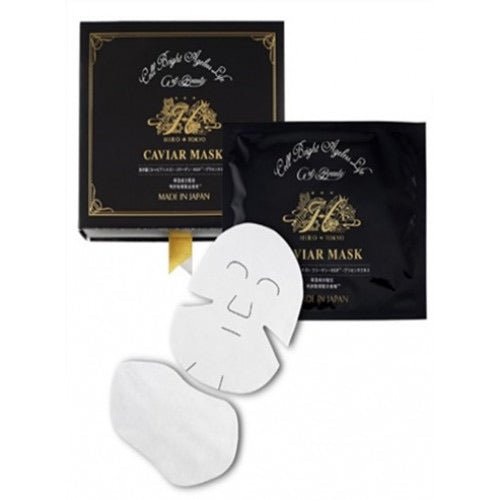 日本 Hirosophy 希洛索菲 新版 CAVIAR MASK魚子醬面膜帶頸膜 10片裝 - La Fée Beauty