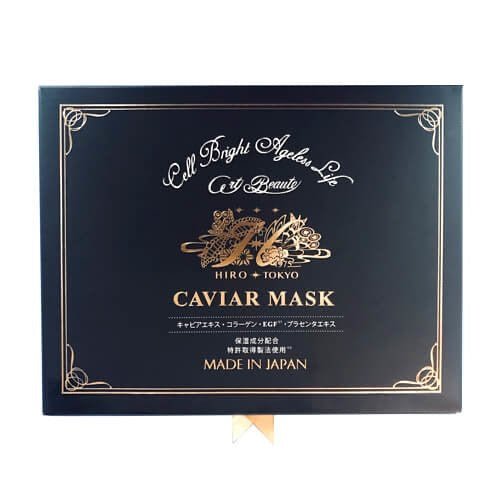 日本 Hirosophy 希洛索菲 新版 CAVIAR MASK魚子醬面膜帶頸膜 10片裝 - La Fée Beauty