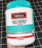 澳洲 Swisse Ultiboost 深海魚油膠囊 Odourless High Strength Wild Fish Oil 1500mg 400粒