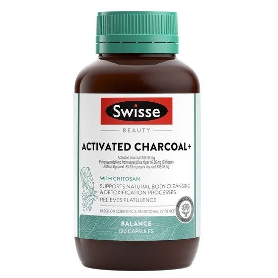 澳洲 Swisse Ultiboost Beauty Activated Charcoal+ 吃油丸 120粒