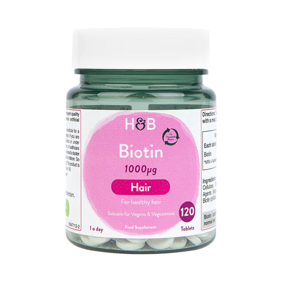 英國 Holland & Barrett Biotin 1000ug 生物素 120粒