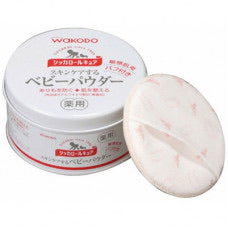 日本Wakado和光堂 嬰兒敏感肌藥用爽身粉 (附粉撲) 120g