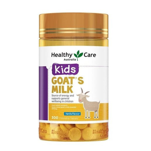 澳洲 Healthy Care 兒童羊奶咀嚼片 香草味 300粒/瓶