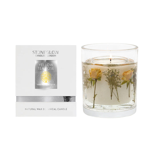 英國 STONEGLOW 天然香氛蠟燭 Yellow Tea Rose 黃茶玫瑰 140g
