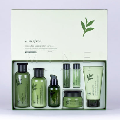 Innisfree 悅詩風吟 綠茶精萃保濕平衡水乳套裝禮盒 綠茶水乳7件套盒 - La Fée Beauty