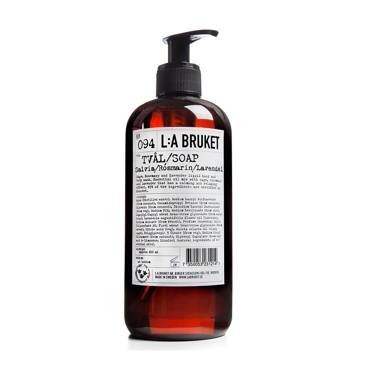 L:A BRUKET N°094鼠尾草/迷迭香薰衣草沐浴液 450ML - La Fée Beauty